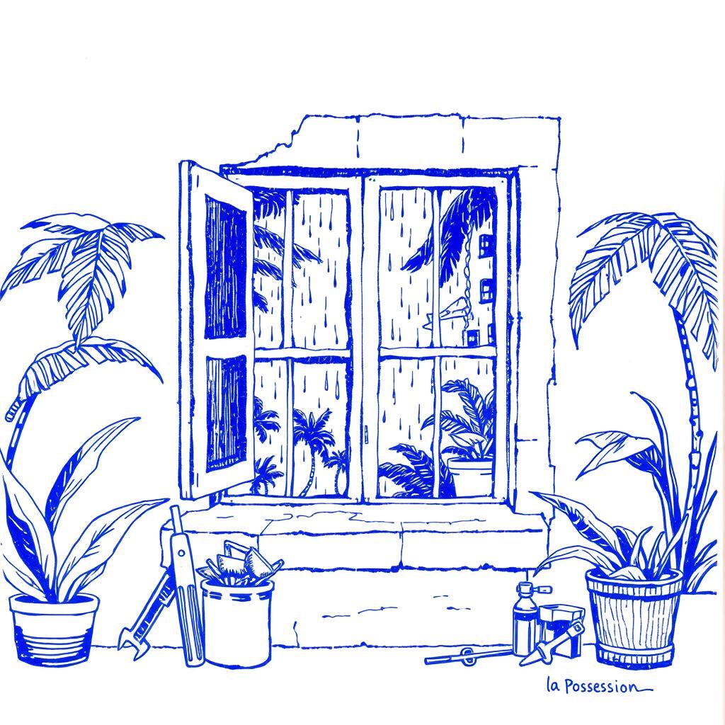 Fenêtre endommagée à réparer à La Possession