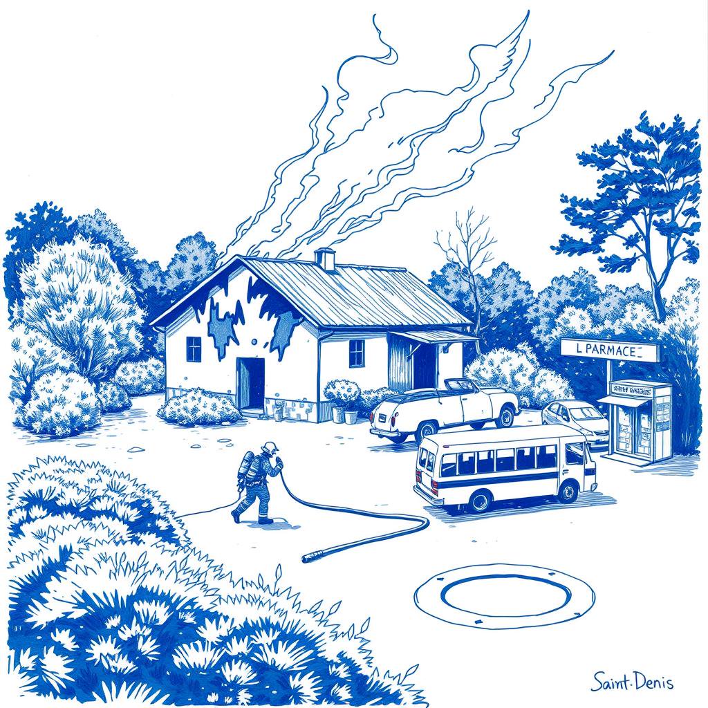 Incendie dans une maison abandonnée à Saint-Denis : les pompiers interviennent