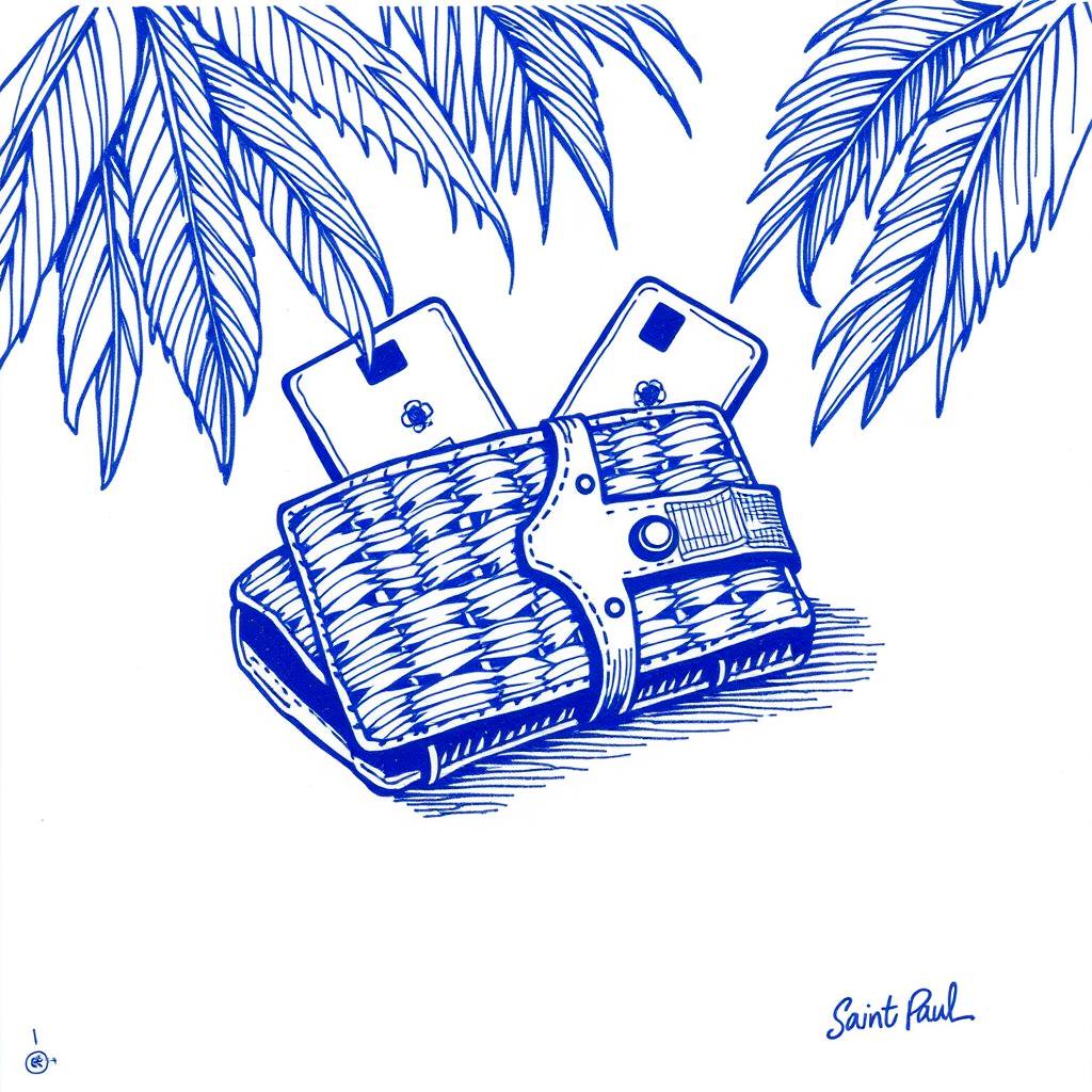 Porte-monnaie en osier perdu à Saint-Paul