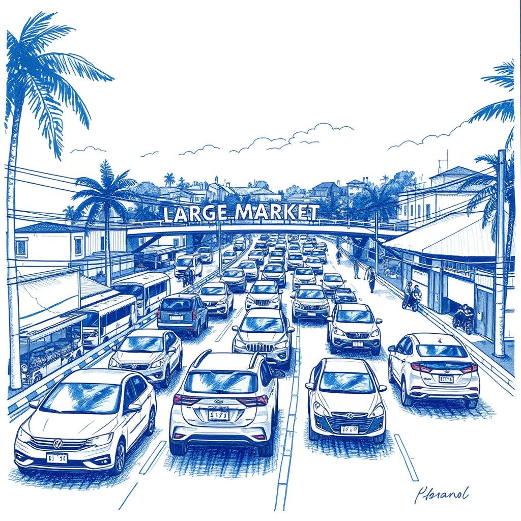 Importants embouteillages signalés à proximité du Grand Marché de Saint-Benoît