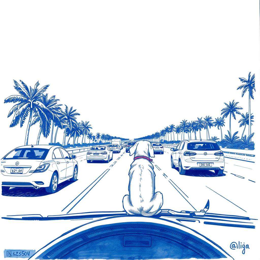 SOS chien en danger sur la 4 voies à La Saline