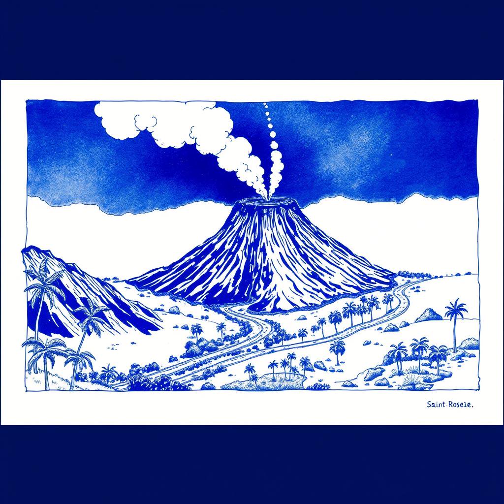 Le Piton de la Fournaise menace la route nationale 2 à Saint-Rose