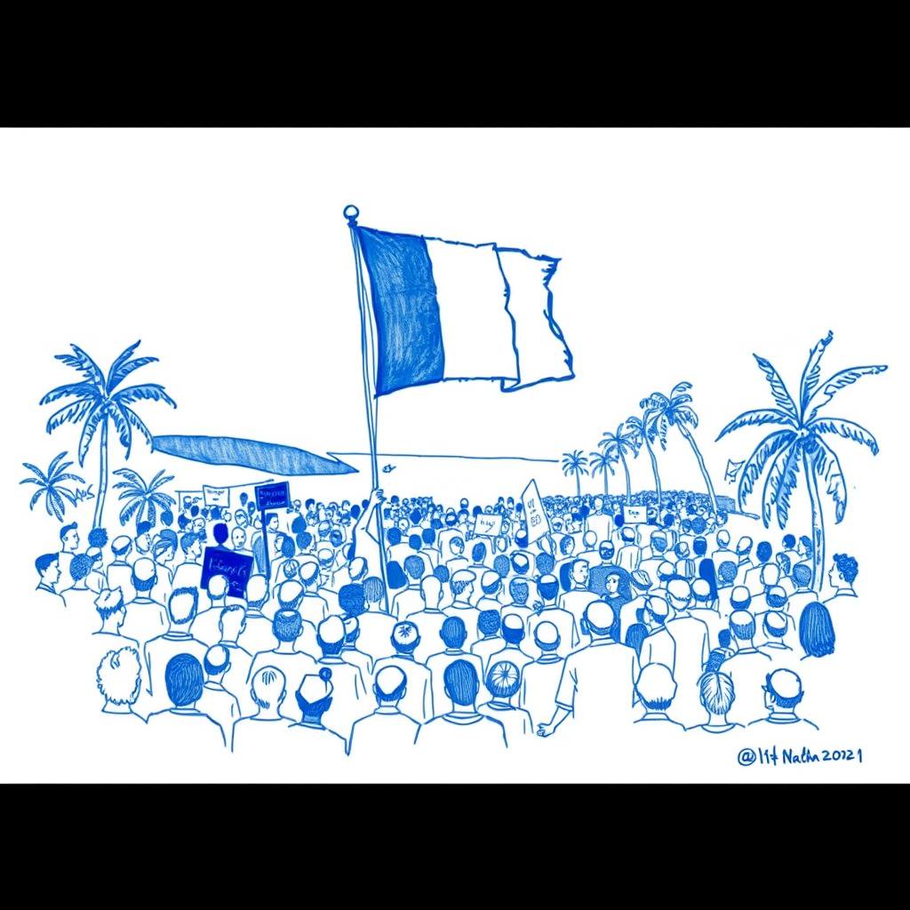 Manifestation et respect du drapeau français