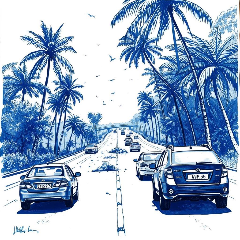 Obstacle sur la 4 voies à hauteur de la station Vito en direction de Saint-Pierre