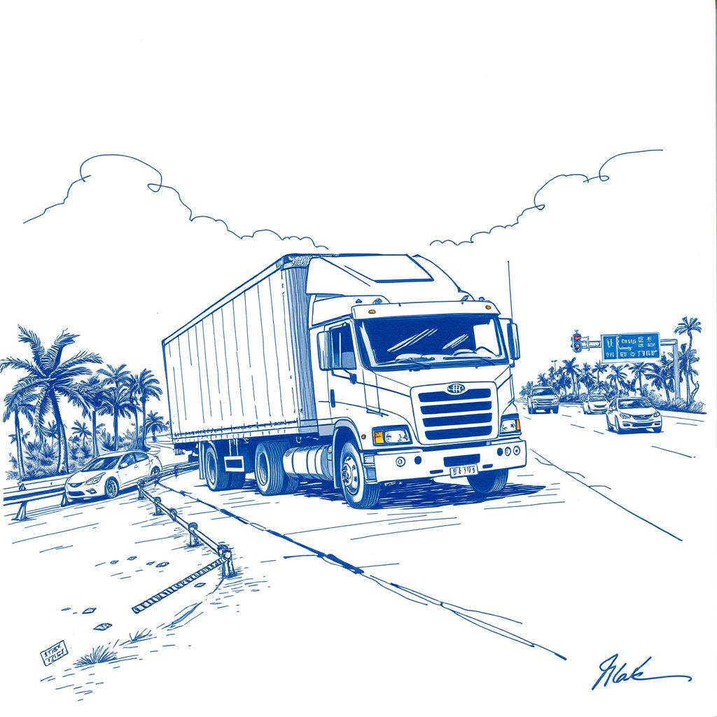 SOS panne de camion sur la 4 voies de Sainte-Suzanne