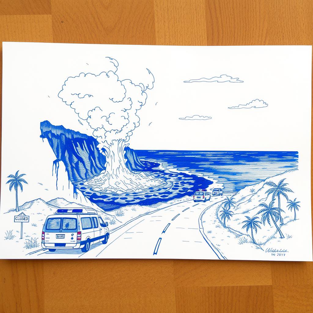 Éruption volcanique à La Réunion : la route nationale 2 fermée et la phase d'alerte 2.2 déclenchée