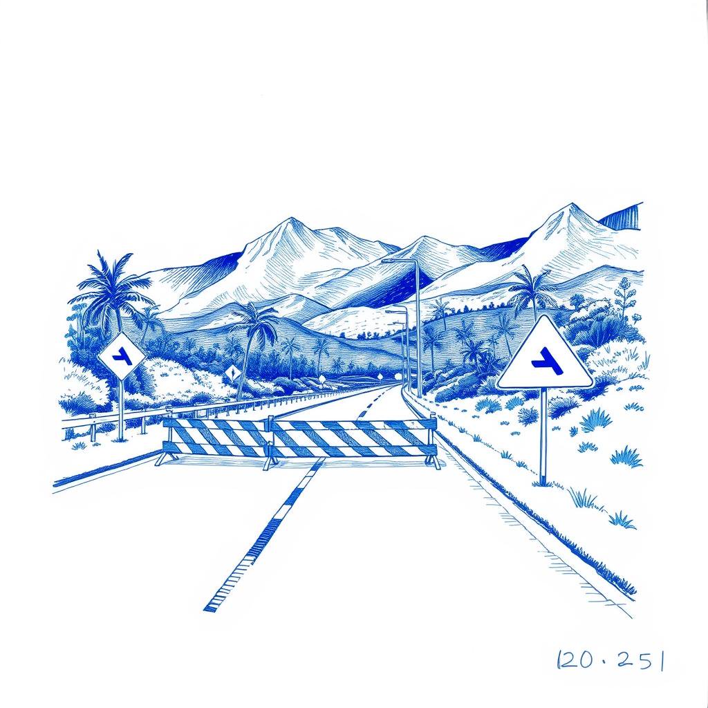 Fermeture de la RN2 entre Grand Brûlé et Saint-Philippe