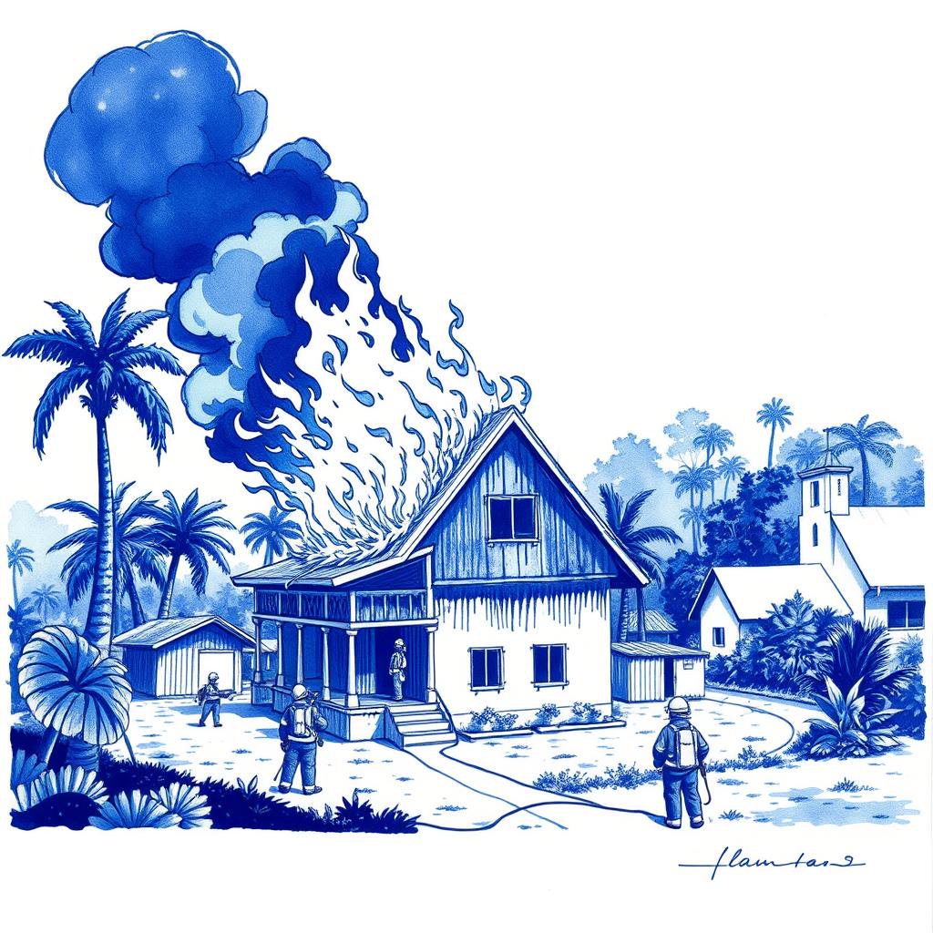 Incendie spectaculaire aux Avirons : une maison ravagée par les flammes