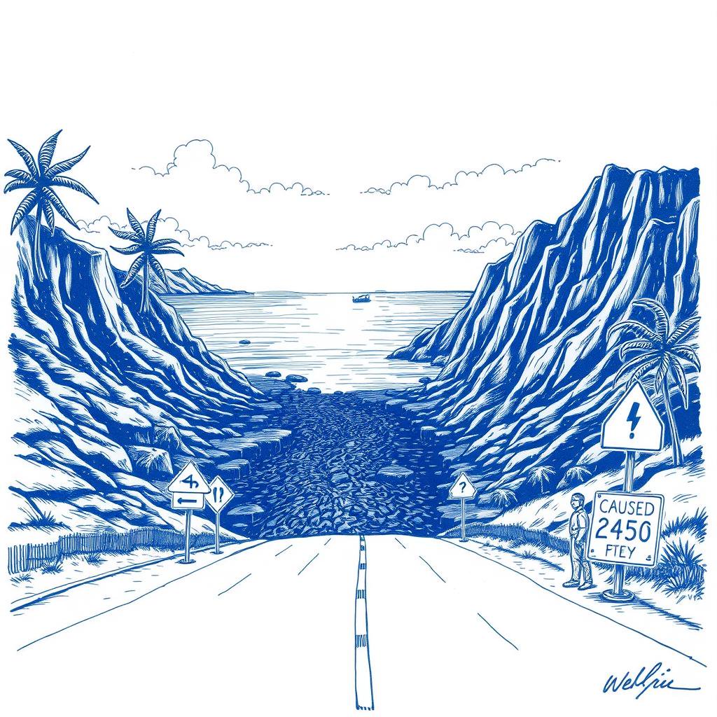 Éruption volcanique à La Réunion : la RN2 coupée par une coulée de lave entre Saint-Philippe et Sainte-Rose