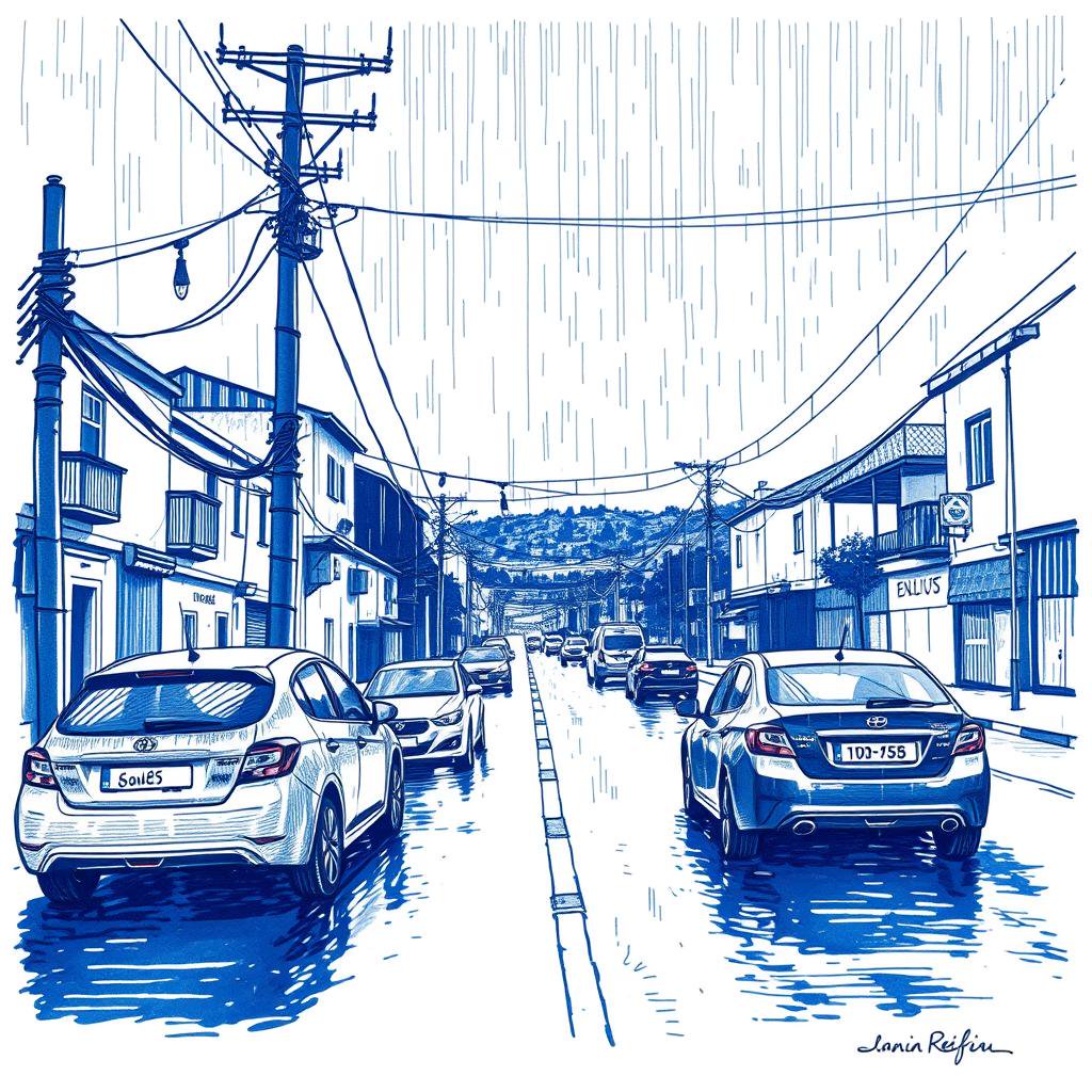 Câble électrique dangereux sur la route à Saint-Pierre : prudence requise