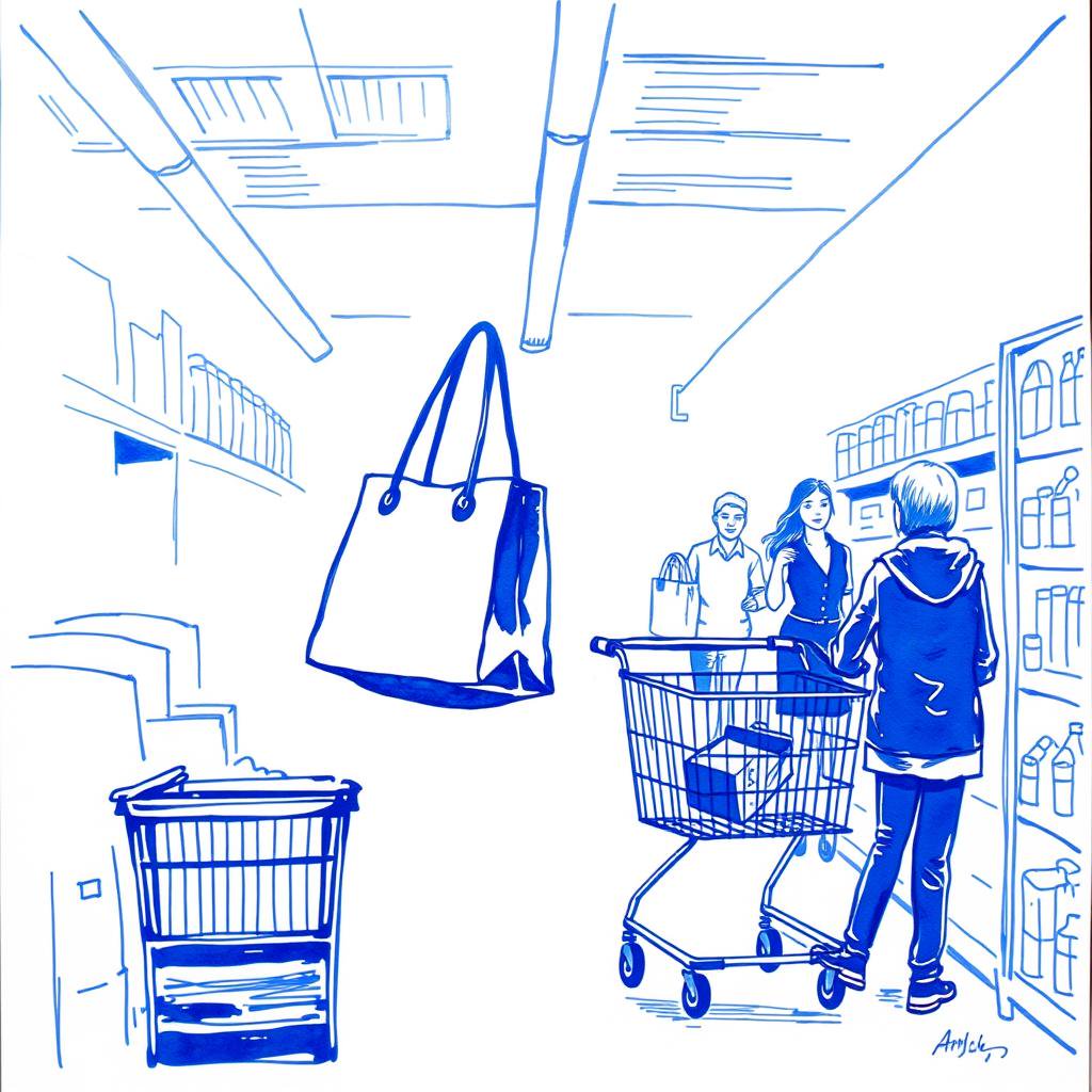 Sac à main retrouvé à Carrefour Saint-Benoît