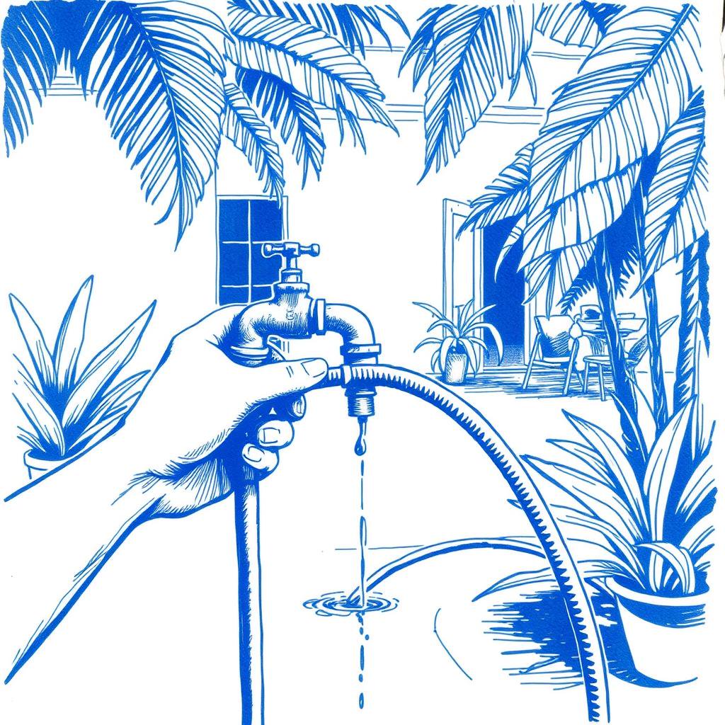 Besoin d'aide pour réparer une fuite d'eau dans la cour