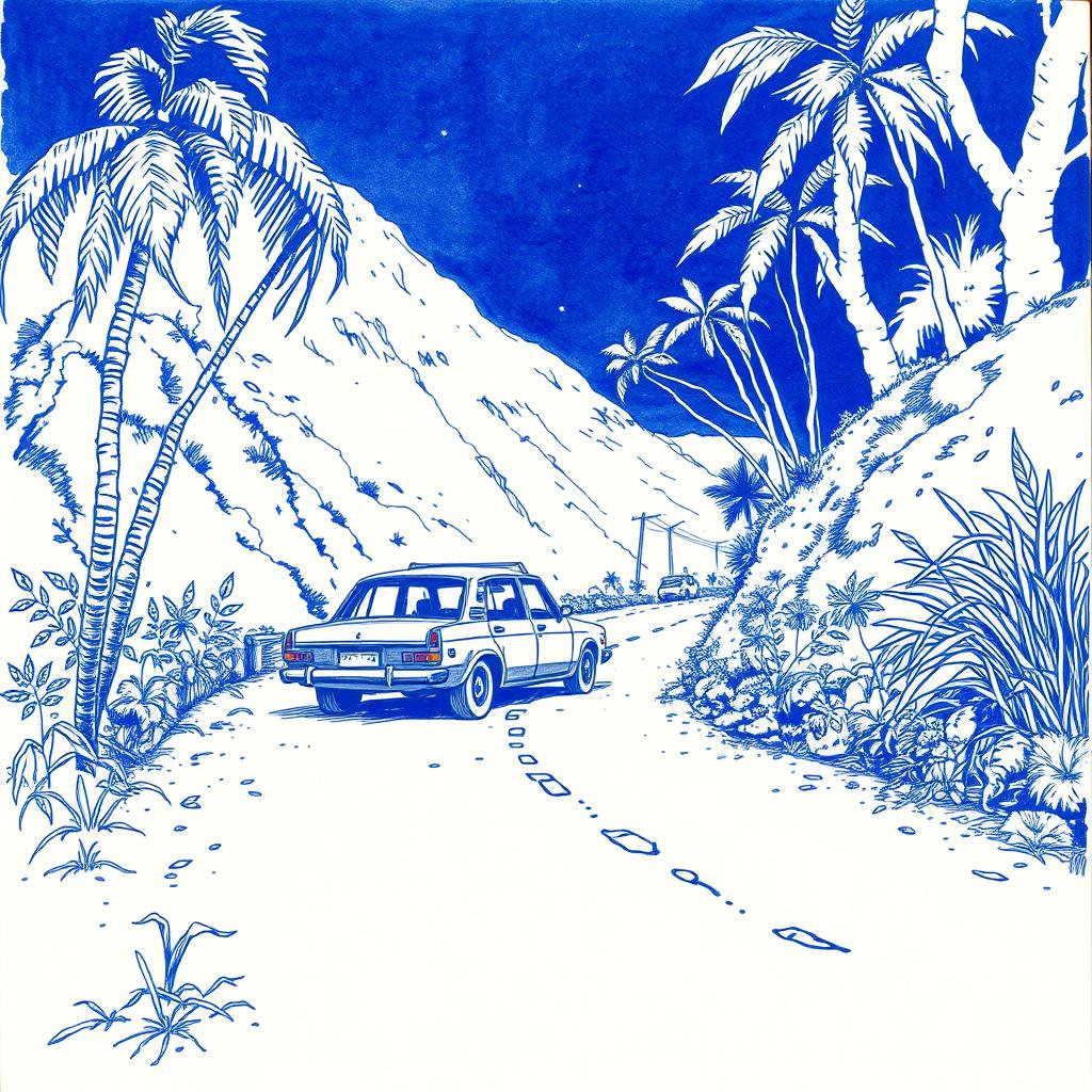 Véhicule abandonné dans les rampes de la Montagne