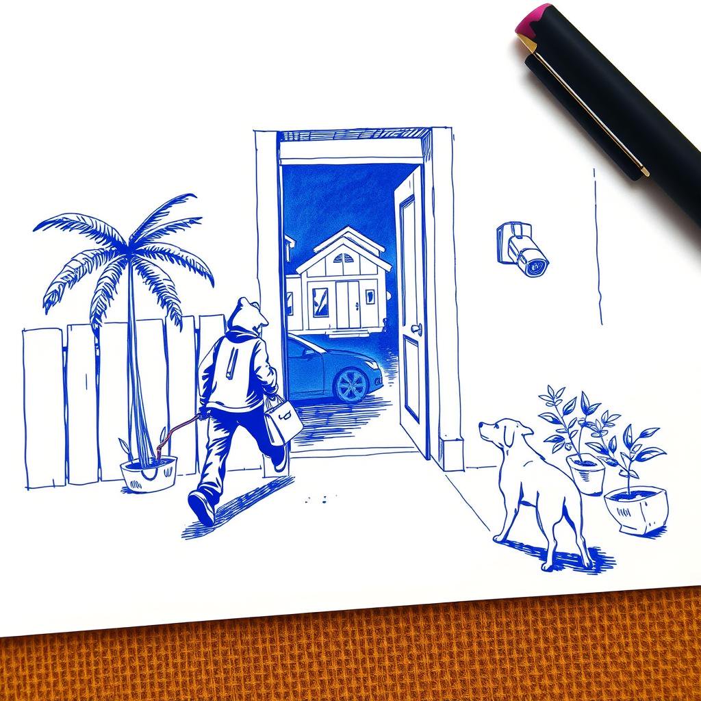 Vol de sac à main à domicile tôt le matin