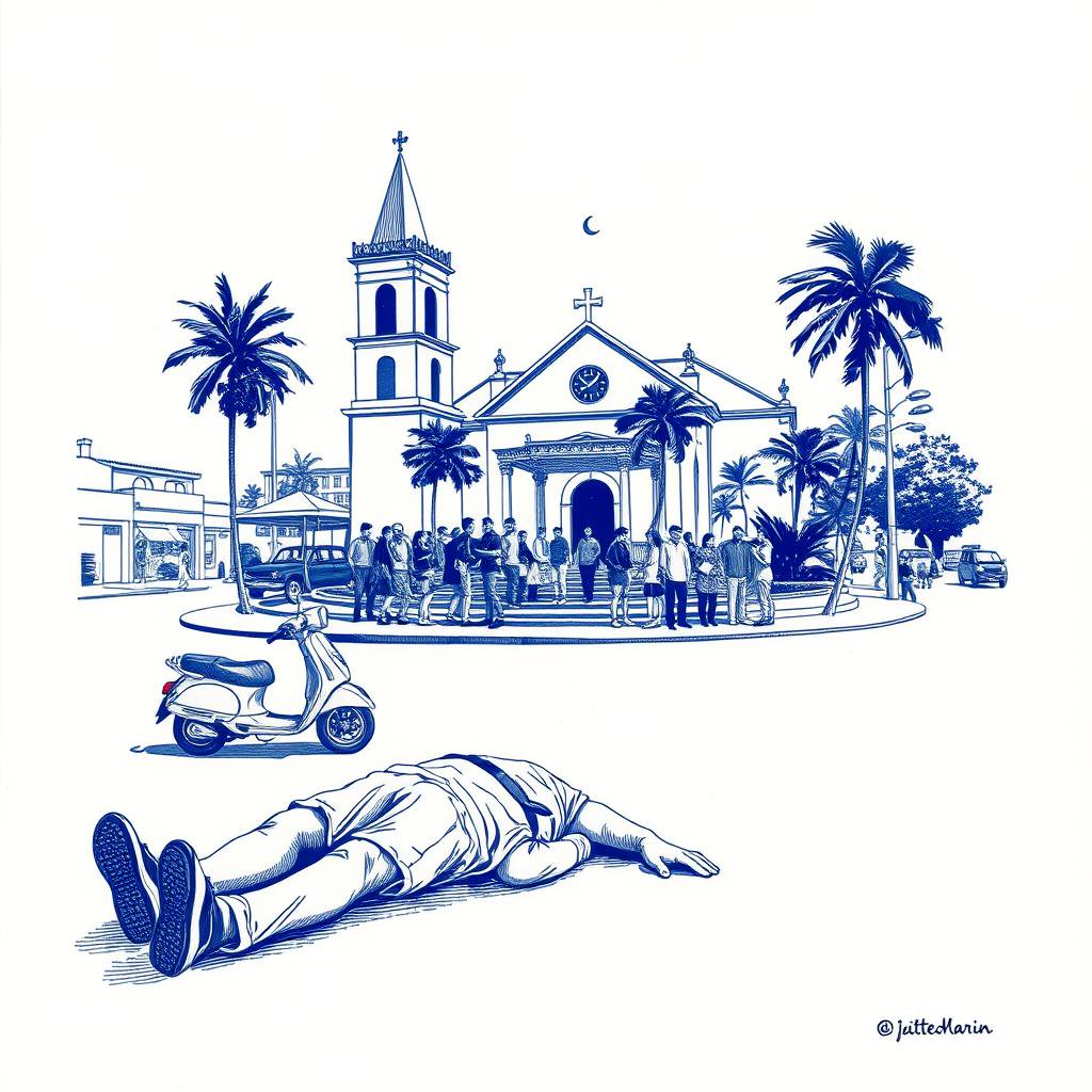 Accident de trottinette à Sainte-Marie : un homme inconscient au rond-point près de l'église