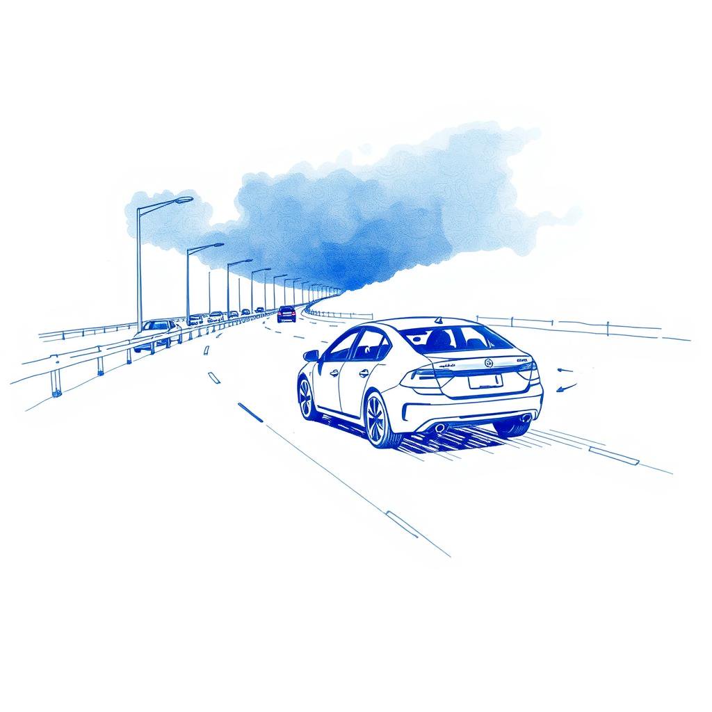 Conductrice dangereuse sur la route - Attention !