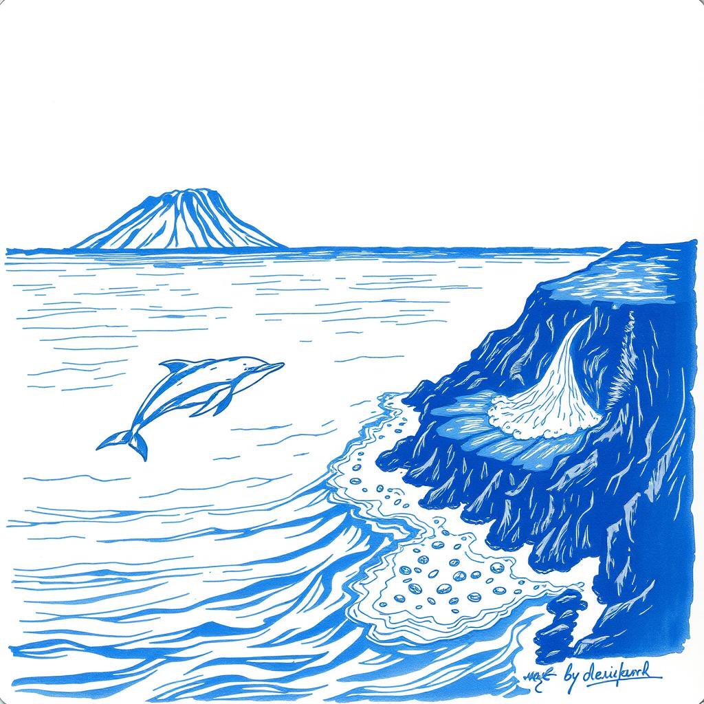 Spectacle rare de grands dauphins près du Piton de la Fournaise à La Réunion