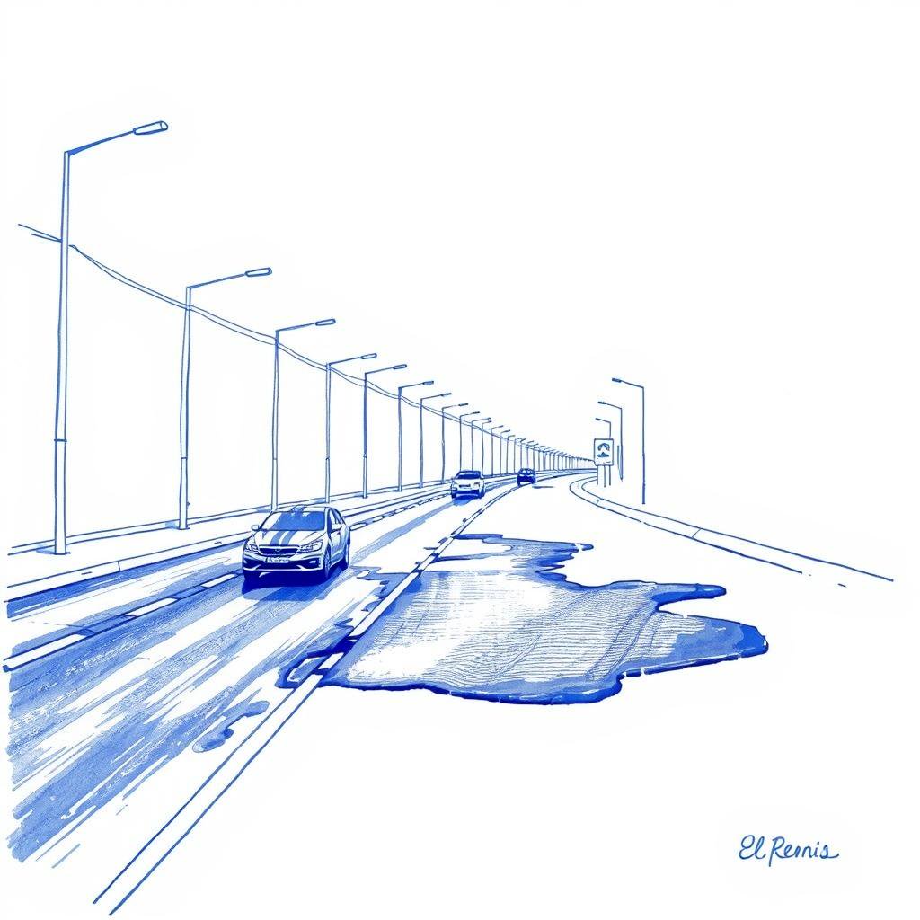 Importante fuite d'huile sur la chaussée de la rue Léopold Rambourg à Saint-Denis