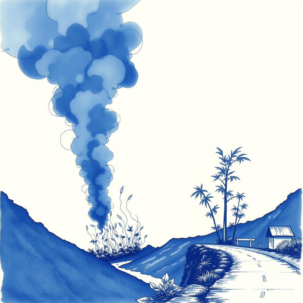 Incendie de broussailles dans les rampes de l'Entre-Deux à La Réunion