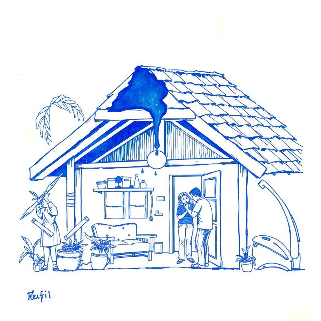 Fuite d'eau dans une maison à La Réunion