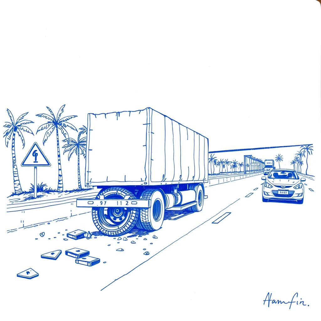 SOS pneu éclaté sur la route des Tamarins