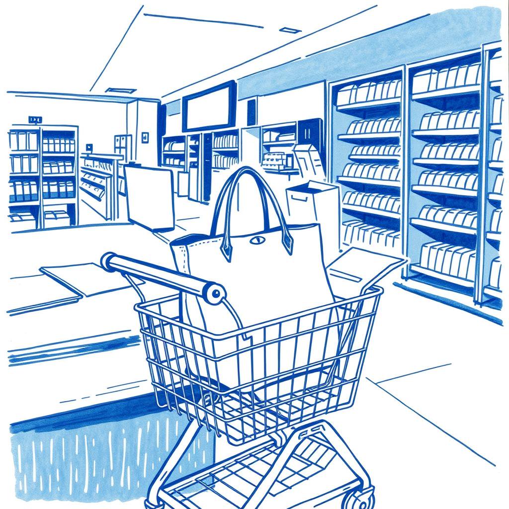 Sac à main oublié à Carrefour Grand Large
