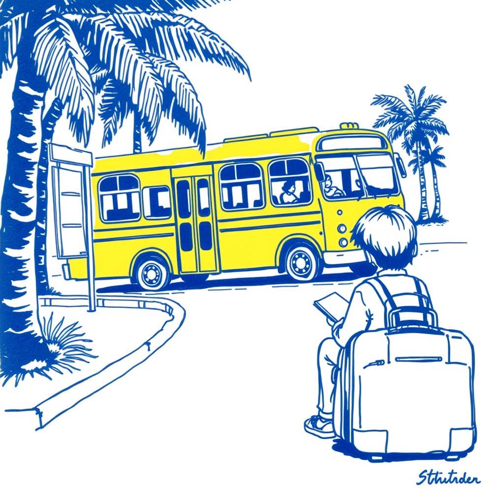 Valise étudiante oubliée dans le car jaune O1