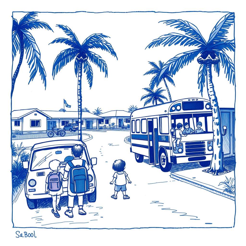 Covoiturage scolaire à La Réunion