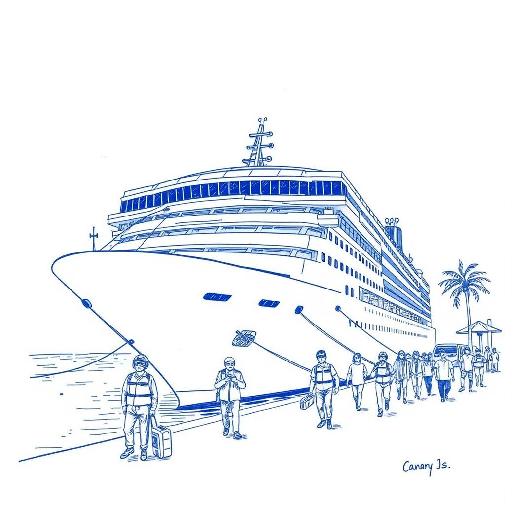 Cinq Français rapatriés depuis le navire MV Ondius touché par un foyer d'antavirus