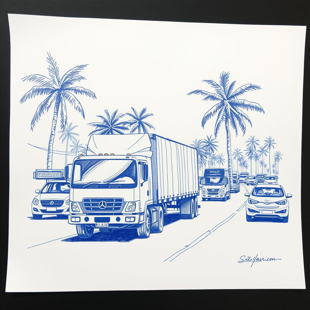 Un camion en panne perturbe la circulation à Bassin Plat