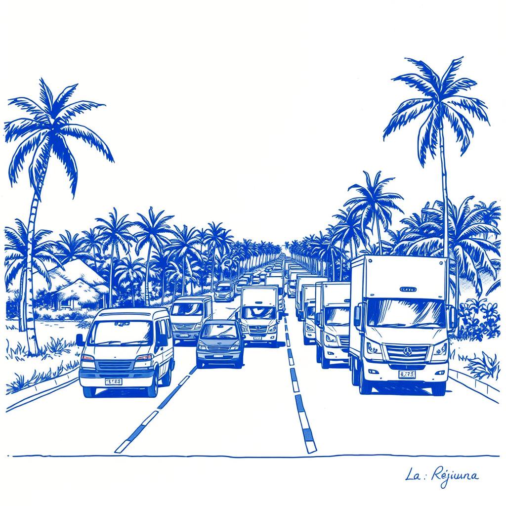 Un camion en panne paralyse la circulation entre Saint-Benoît et Saint-Anne à La Réunion